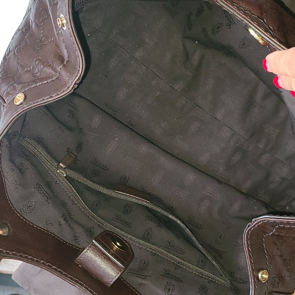 Authentic Gucci Sukey Dark Brown Leather bag - Picture 9 of 16